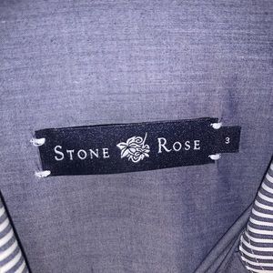 Blue Stone Rose button down